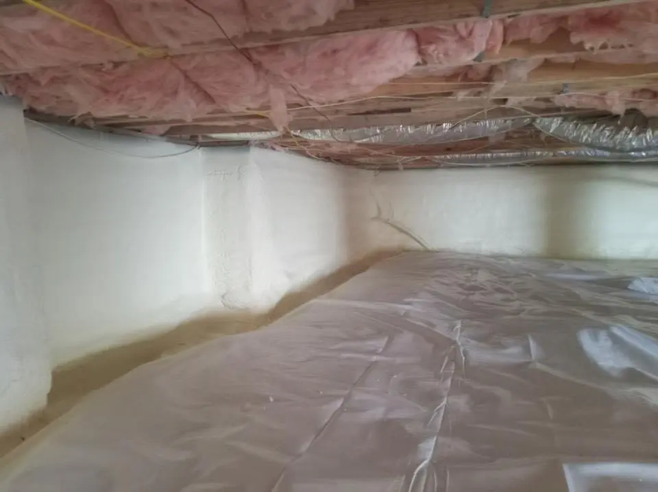Crawl space encapsulation with closed-cell spray foam for Roof Waterproofing in Port Charlotte